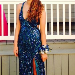 MacDuggal Sequin Prom Dress